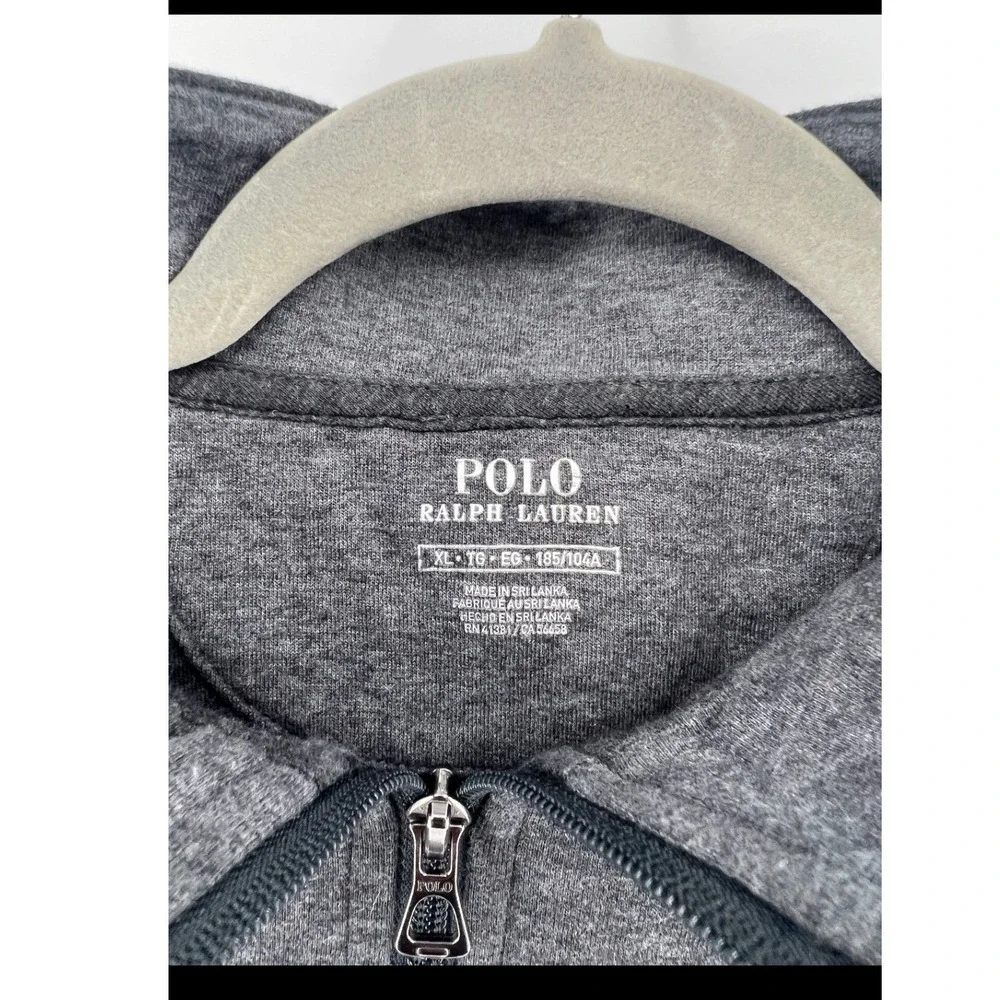 Polo Ralph Lauren Mens Gray 1/4 Zip Mock‎ Neck Pullover Sweatshirt XL